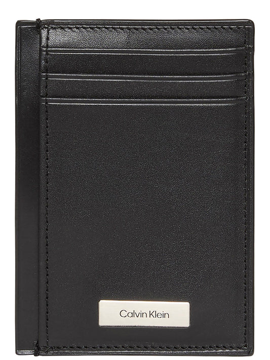 Portafoglio Uomo Plaque Card Case Nero