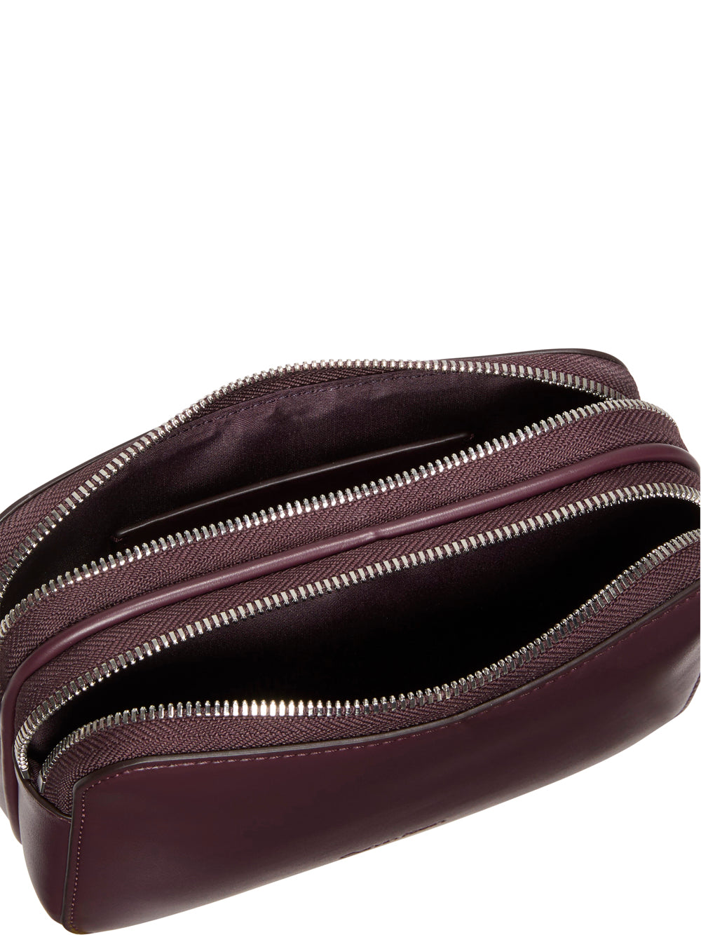 Calvin Klein Borsa a Spalla Donna Double Strap Camera Bag Bordeaux