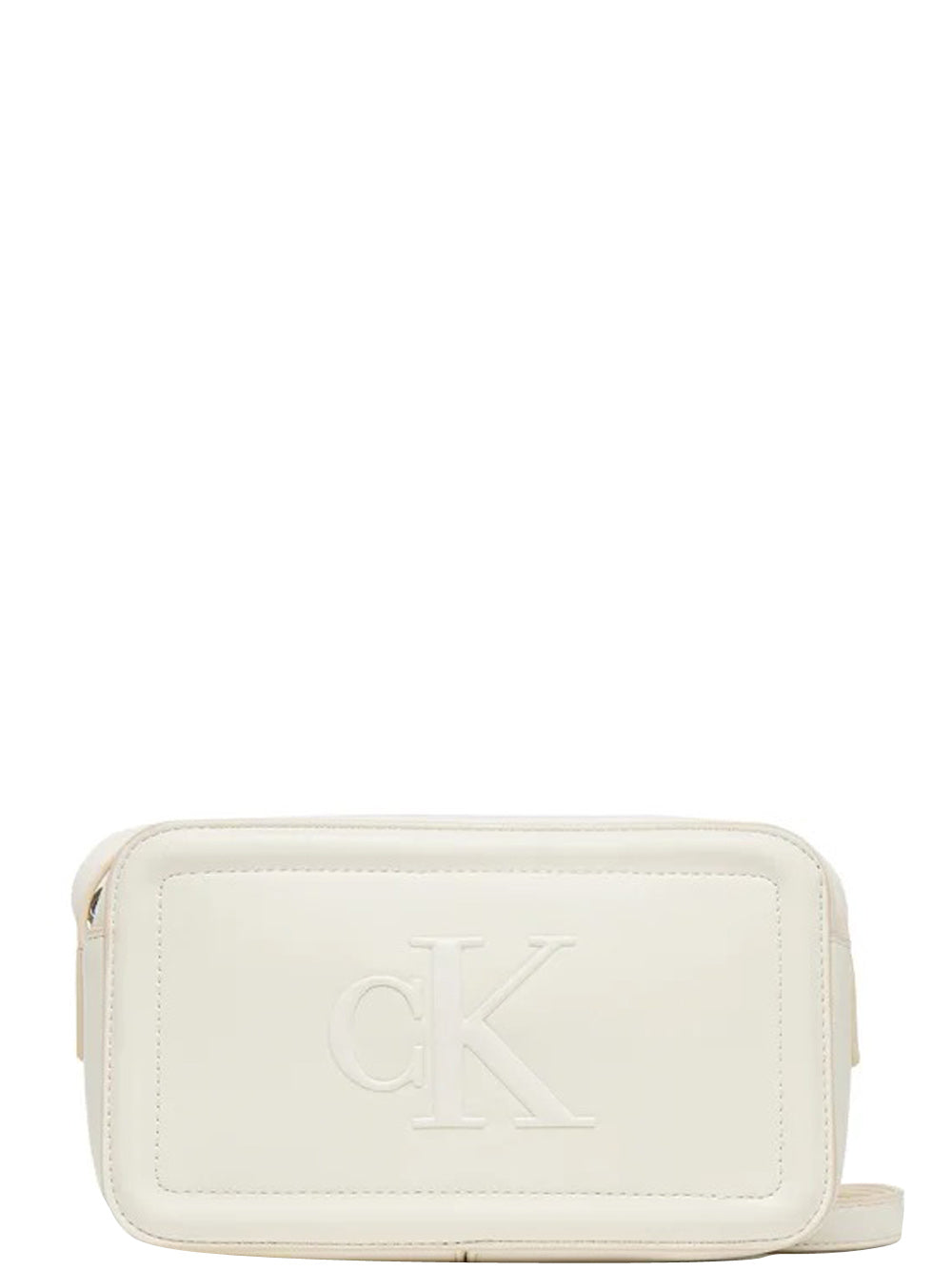 Calvin Klein Borsa a Spalla Donna Bold Camera Bag Bianco ottico