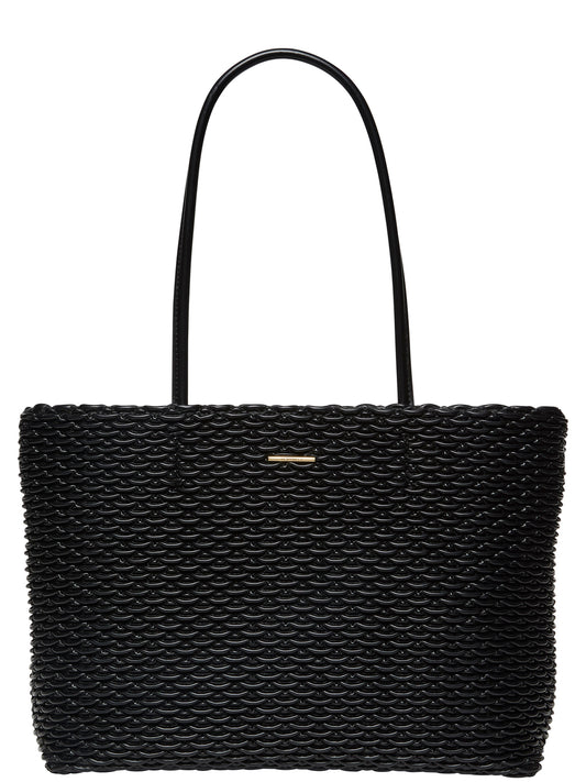 Calvin Klein Borsa a Mano Donna Pleated Tote Nero