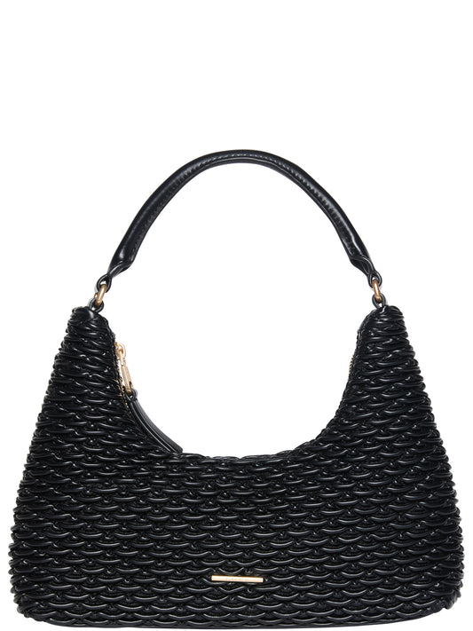 Calvin Klein Borsa a Spalla Donna Pleated Shoulder Bag Nero
