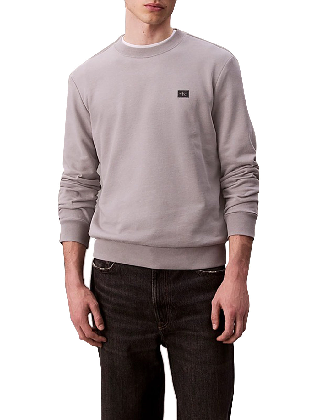Calvin Klein Felpa Girocollo Uomo LV04RC273G Grigio