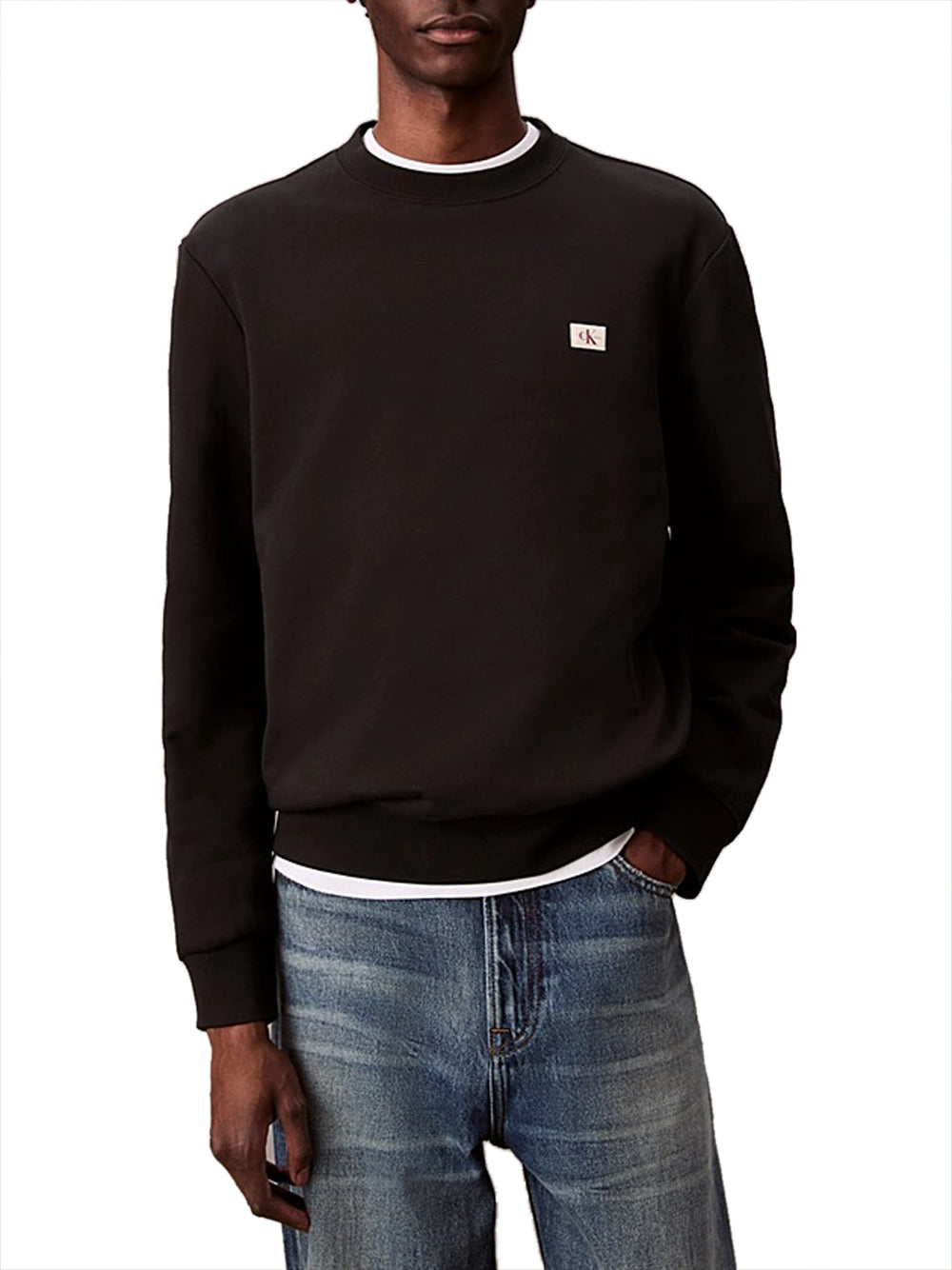 Calvin Klein Felpa Girocollo Uomo LV04RC273G Nero