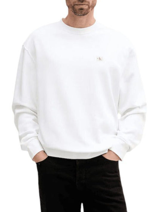 Calvin Klein Felpa Girocollo Uomo LV04RC273G Bianco