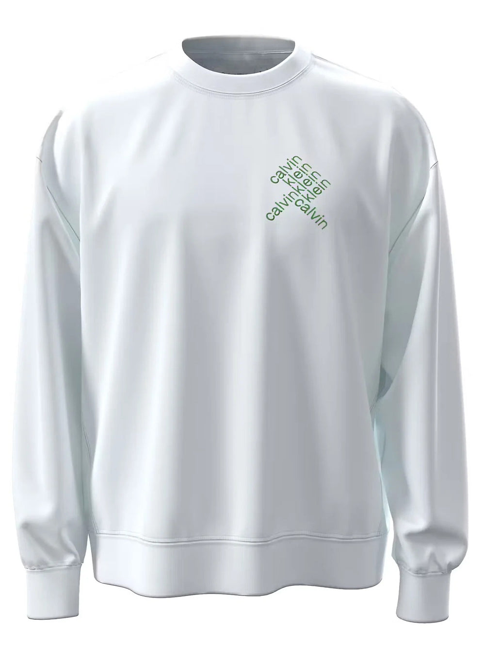 Calvin Klein Felpa Girocollo Uomo LV04RC284G Bianco