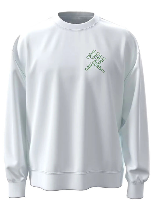 Calvin Klein Felpa Girocollo Uomo LV04RC284G Bianco