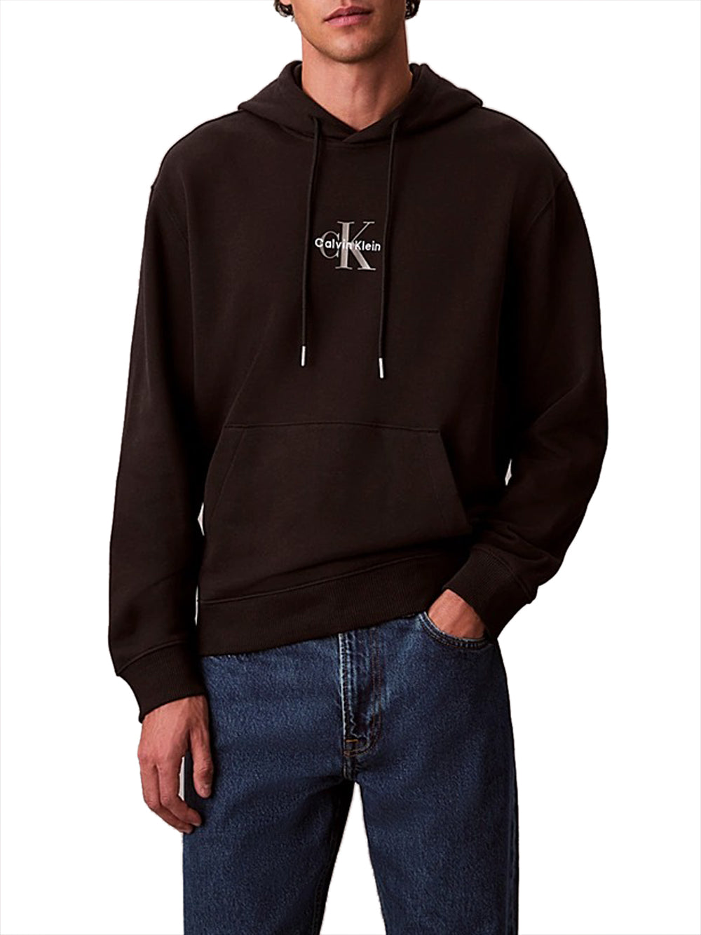 Calvin Klein Felpa Cappuccio Uomo Nero