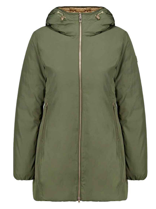 Ciesse Piumini Giubbino Donna Hoody Reversible Coat Verde militare