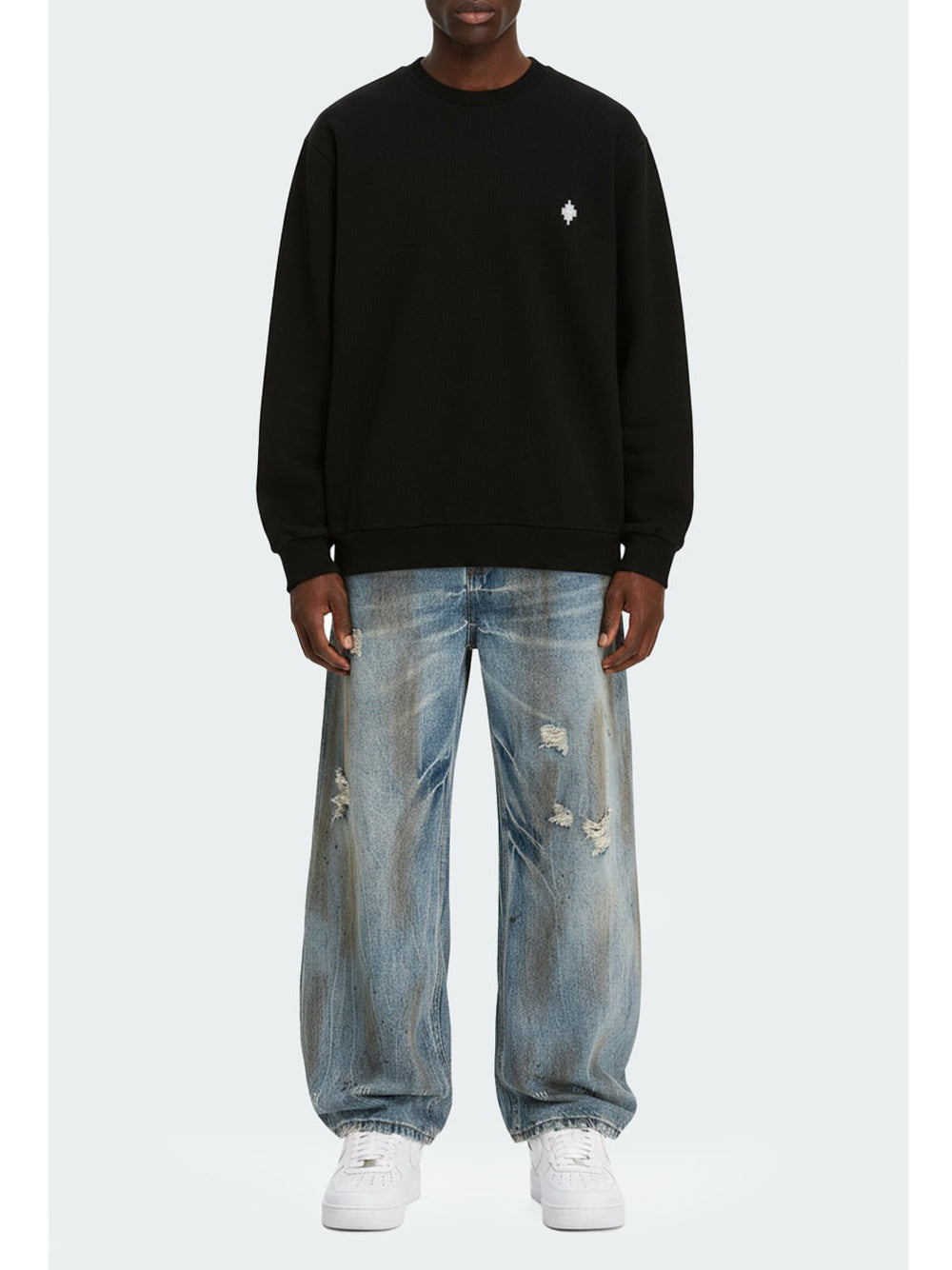 County of Milan Felpa Girocollo Uomo F5CAMASW010 Nero