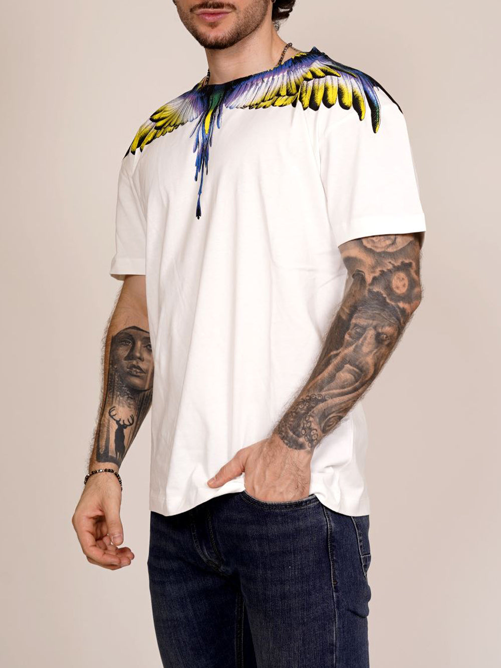 County of Milan T-shirt Uomo Crema