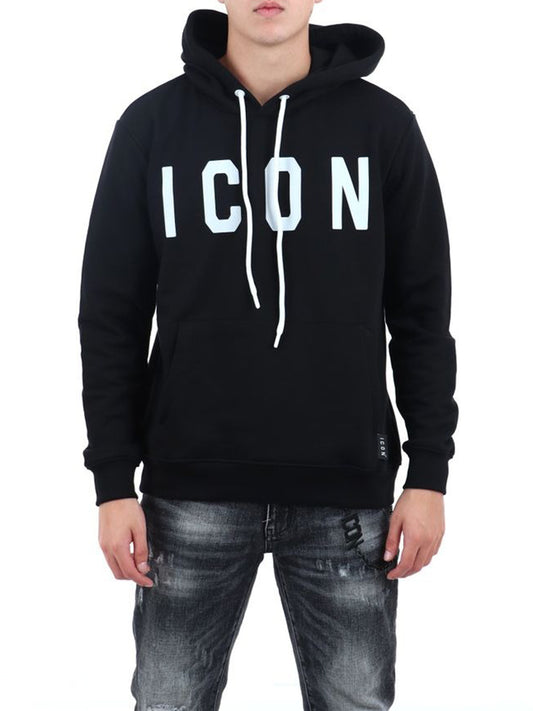 Icon Felpa Cappuccio Uomo Nero