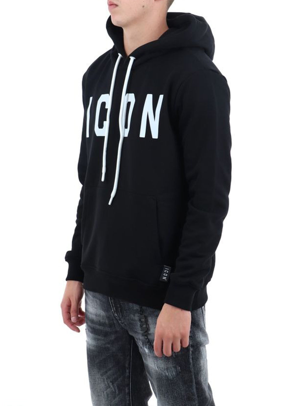 Icon Felpa Cappuccio Uomo Nero