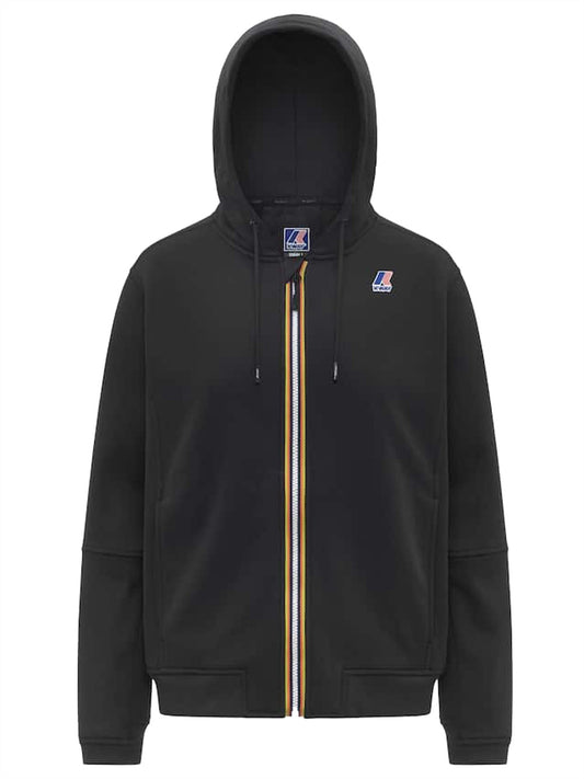 Felpa con Zip Uomo Prosper Brushed Pc Nero