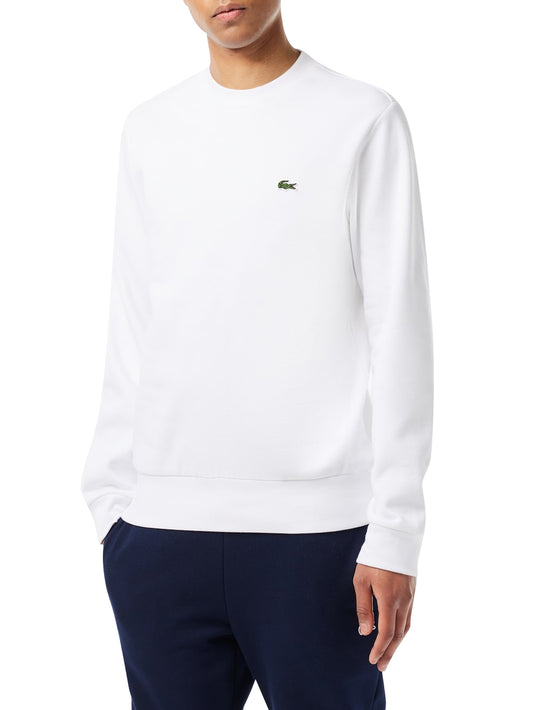 Lacoste Felpa Girocollo Uomo SH9608 Bianco