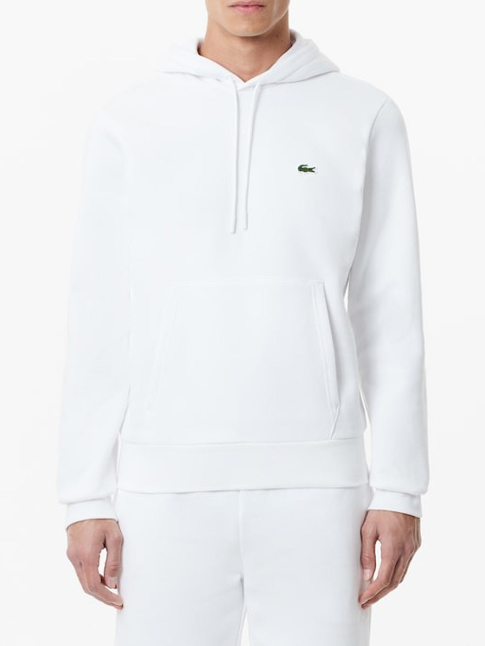 Lacoste Felpa Cappuccio Uomo SH9623 Bianco