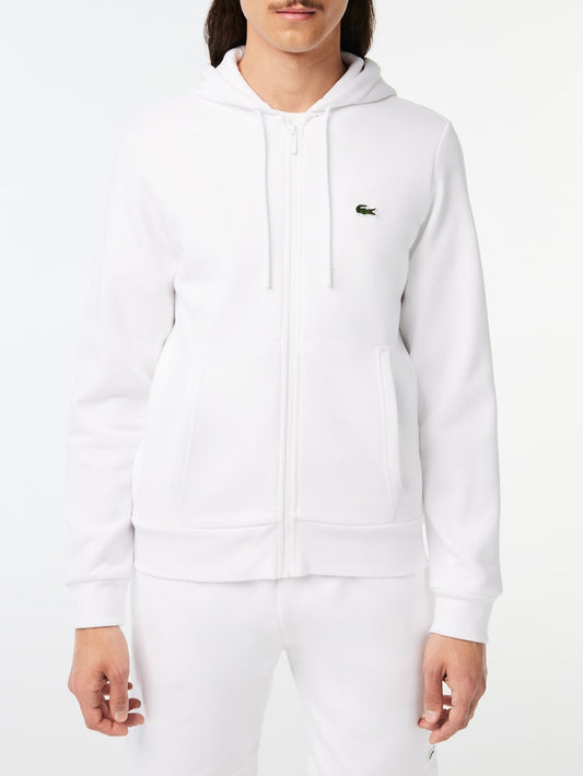Lacoste Felpa con Zip Uomo SH9626 Bianco