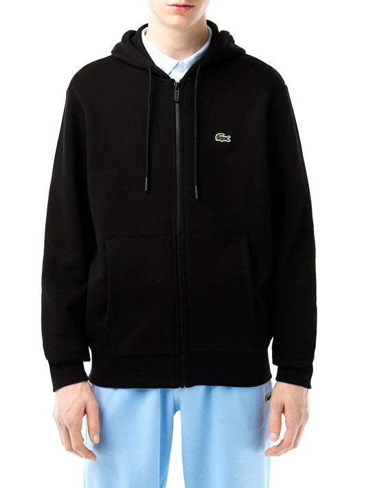 Lacoste Felpa con Zip Uomo SH9626 Nero