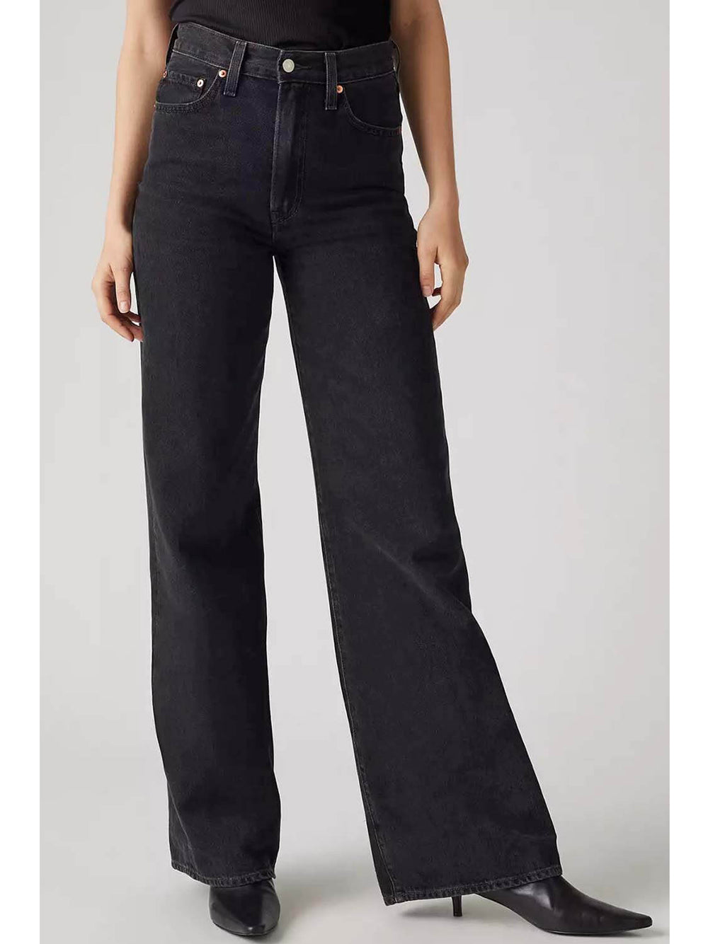 Levi's Jeans Slim Donna Ribcage Wide Leg Jeans Nero