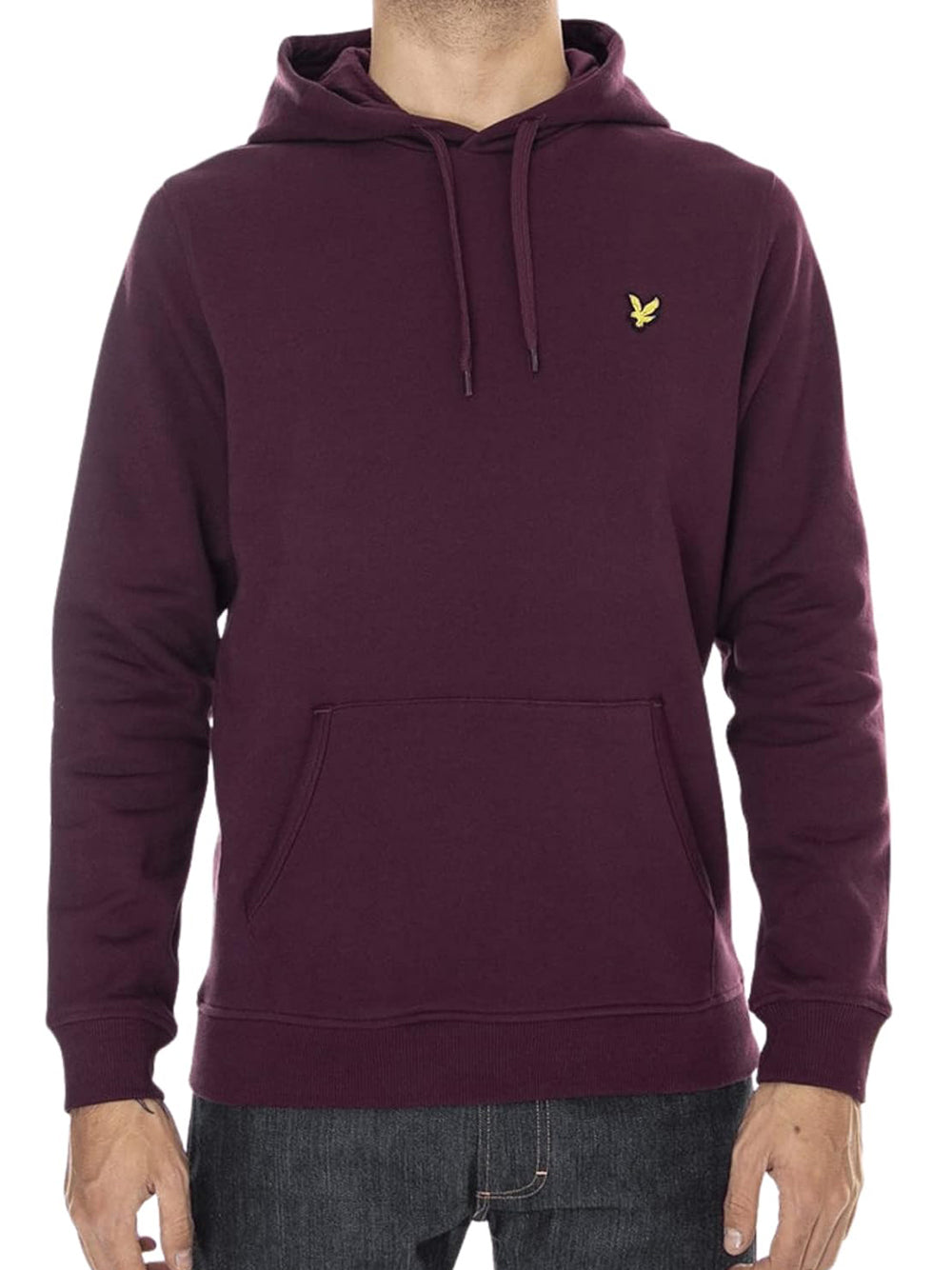 Lyle & Scott Felpa Cappuccio Uomo Bordeaux