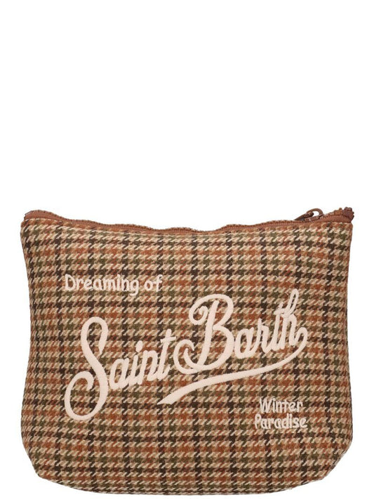 MC2 Saint Barth Borsa Pochette Unisex Aline Wool Marrone