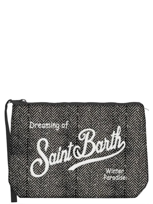 MC2 Saint Barth Borsa Pochette Unisex Aline Wool Nero