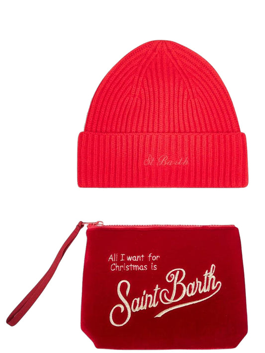 MC2 Saint Barth Cappello Donna Box Woman Christmas Rosso