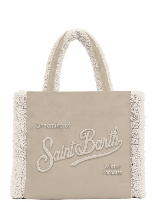 MC2 Saint Barth Borsa a Mano Donna Colette Shearling Beige