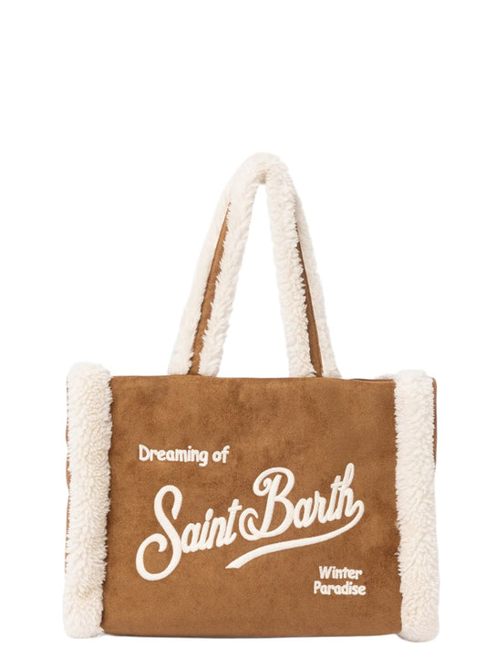 MC2 Saint Barth Borsa a Mano Donna Colette Shearling Marrone