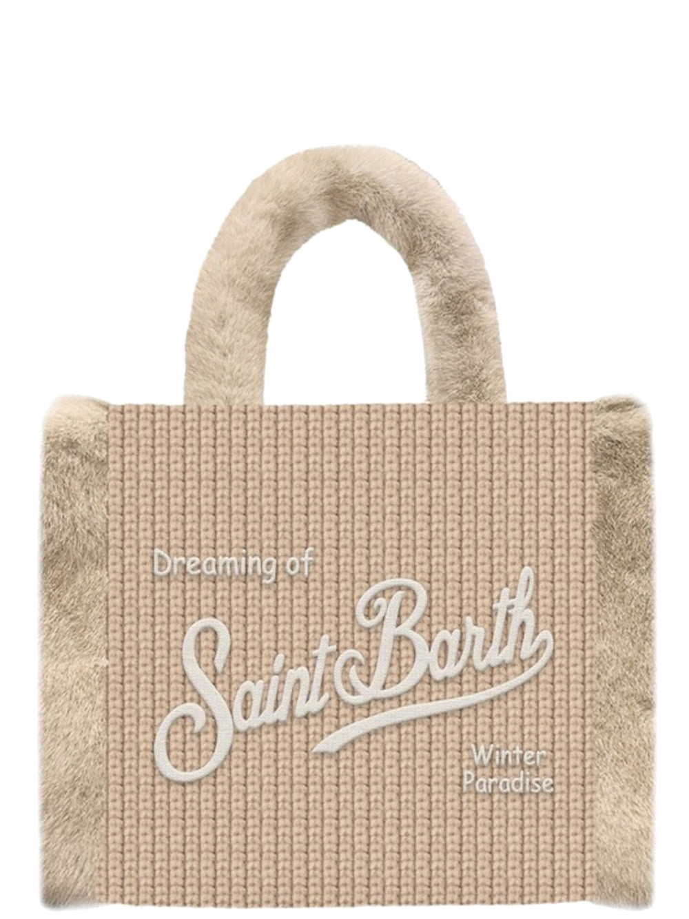 MC2 Saint Barth Borsa a Mano Donna Colette Shearling Beige