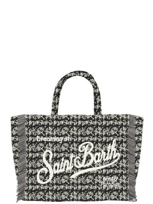 MC2 Saint Barth Borsa a Mano Donna Colette Tweed Nero