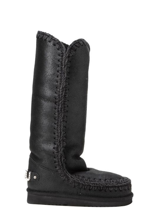 MOU Stivali Donna Eskimo 40 Rhinestones Nero