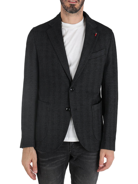 Mulish Giacca Uomo quadro Nero