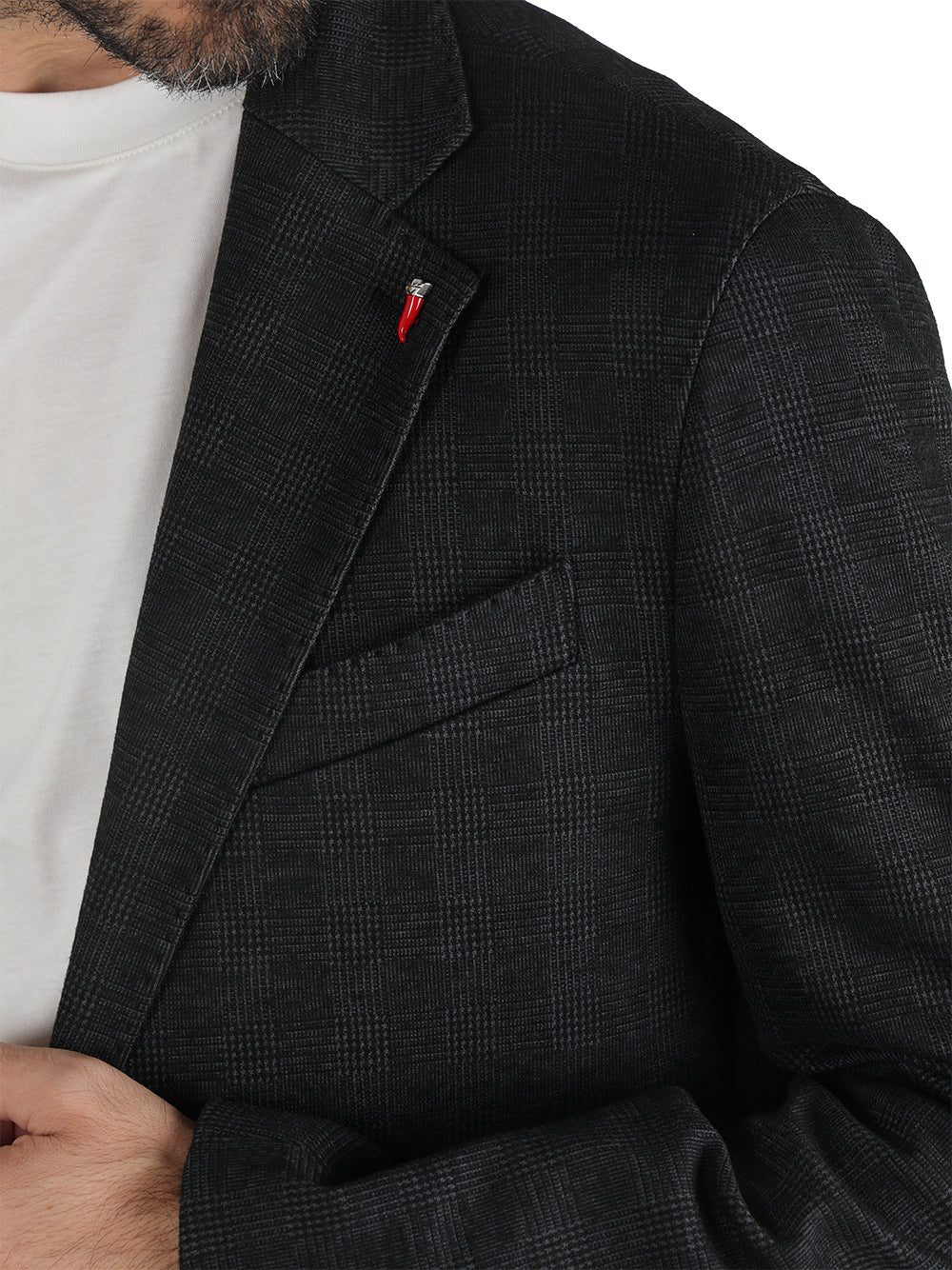 Mulish Giacca Uomo quadro Nero