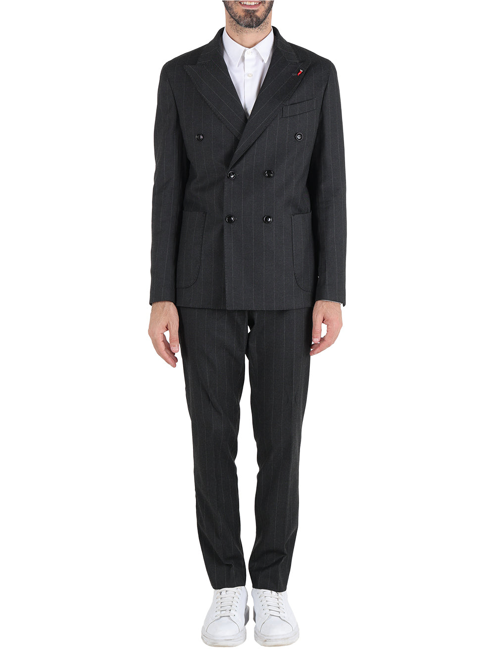 Mulish Abito Casual Uomo gessato Antracite