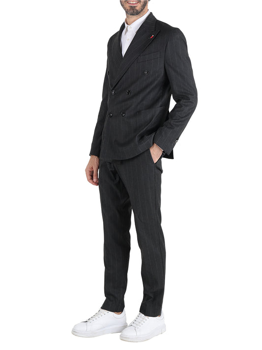 Mulish Abito Casual Uomo gessato Antracite