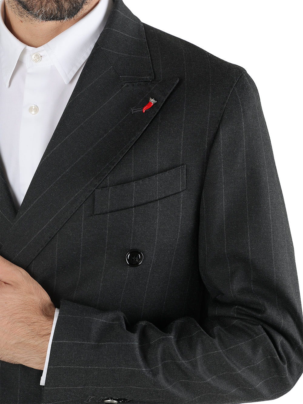 Mulish Abito Casual Uomo gessato Antracite