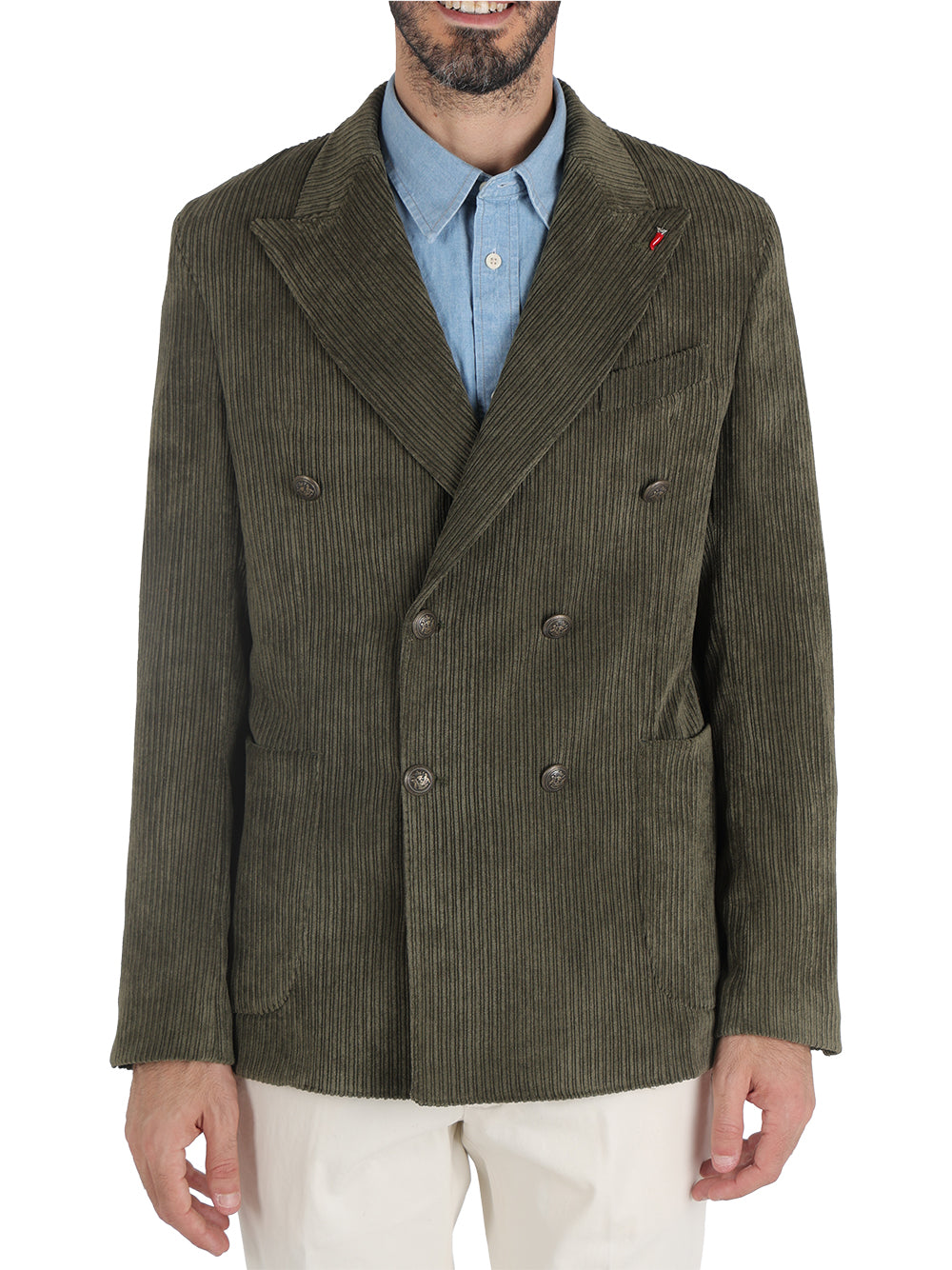 Mulish Giacca Uomo doppio petto Verde militare