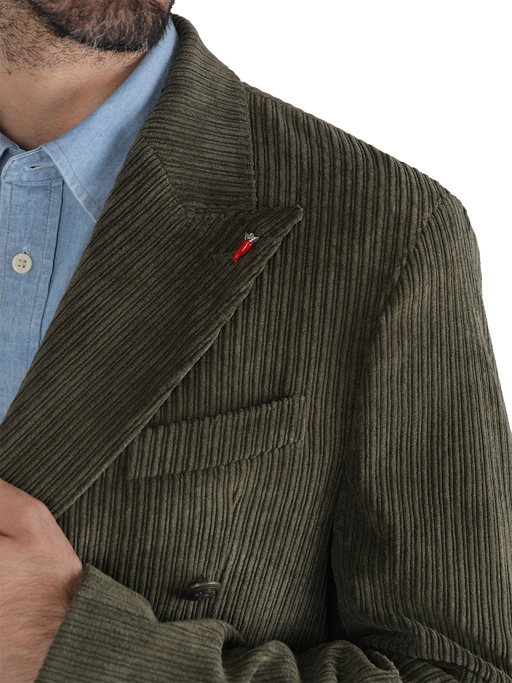 Mulish Giacca Uomo doppio petto Verde militare