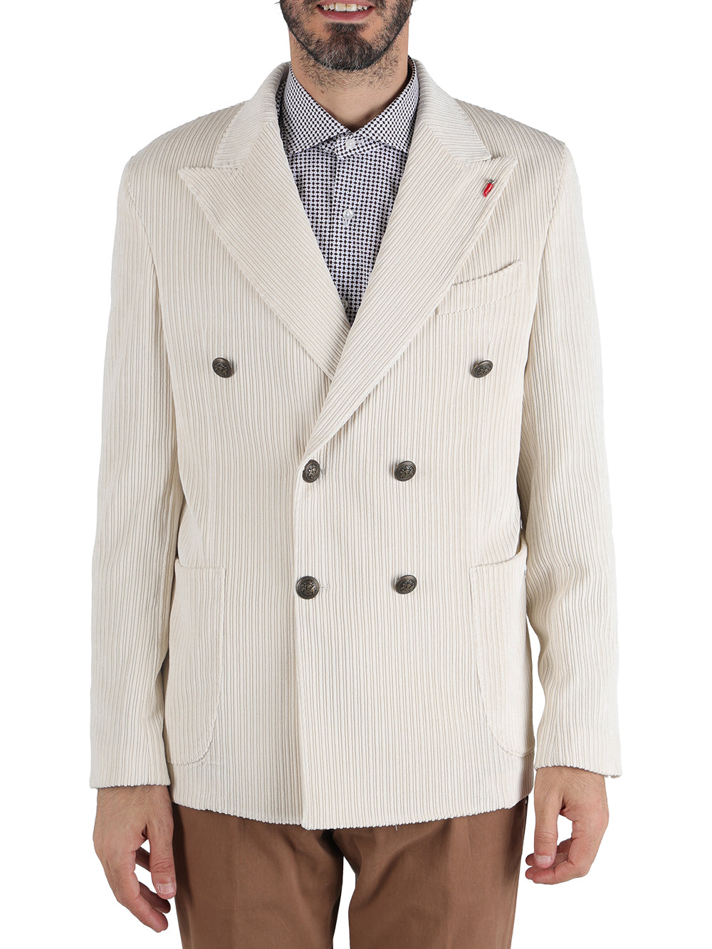 Mulish Giacca Uomo doppio petto Panna