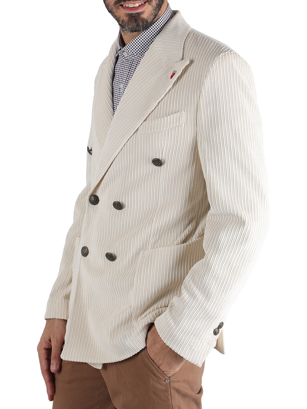 Mulish Giacca Uomo doppio petto Panna