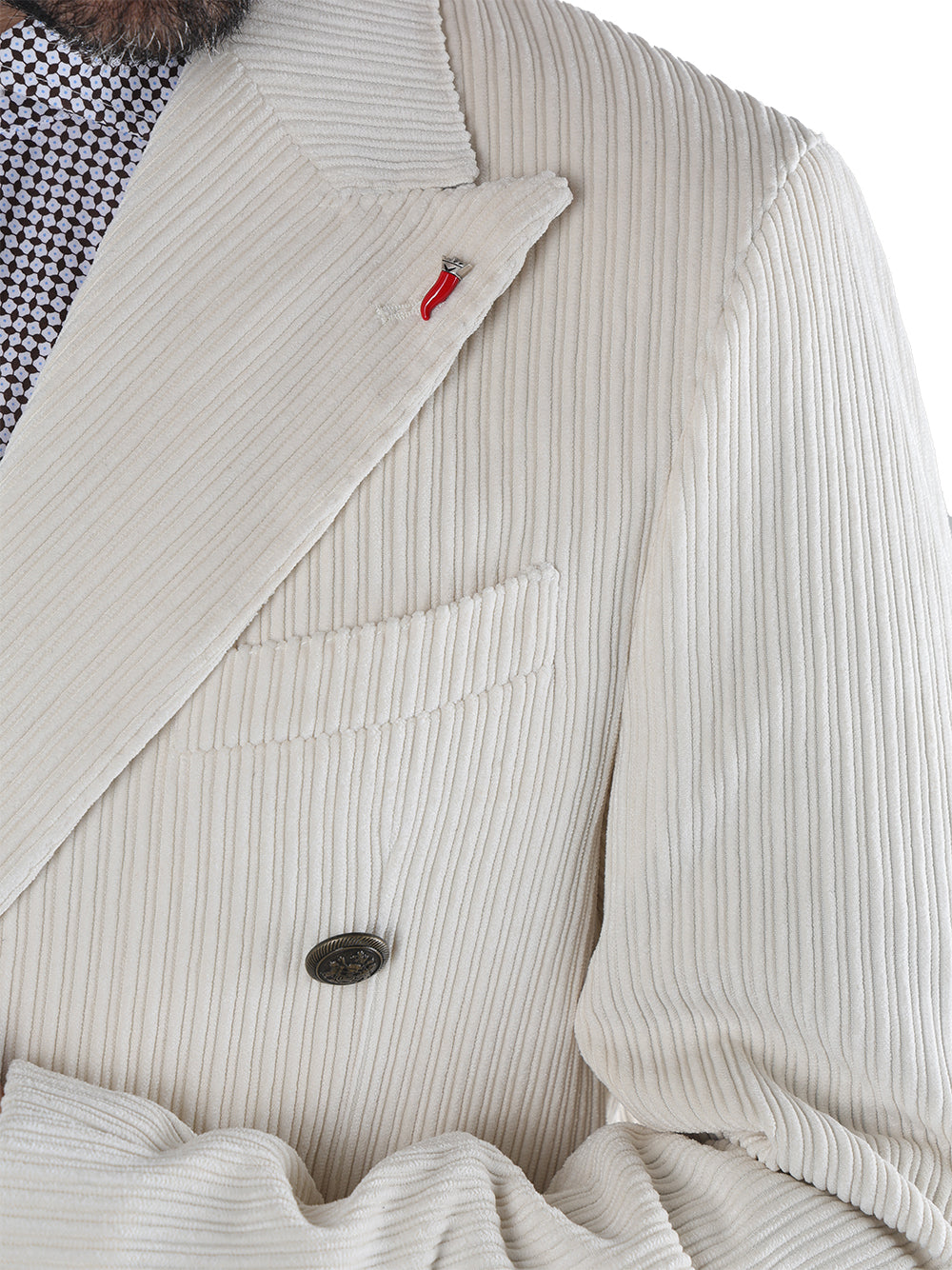 Mulish Giacca Uomo doppio petto Panna