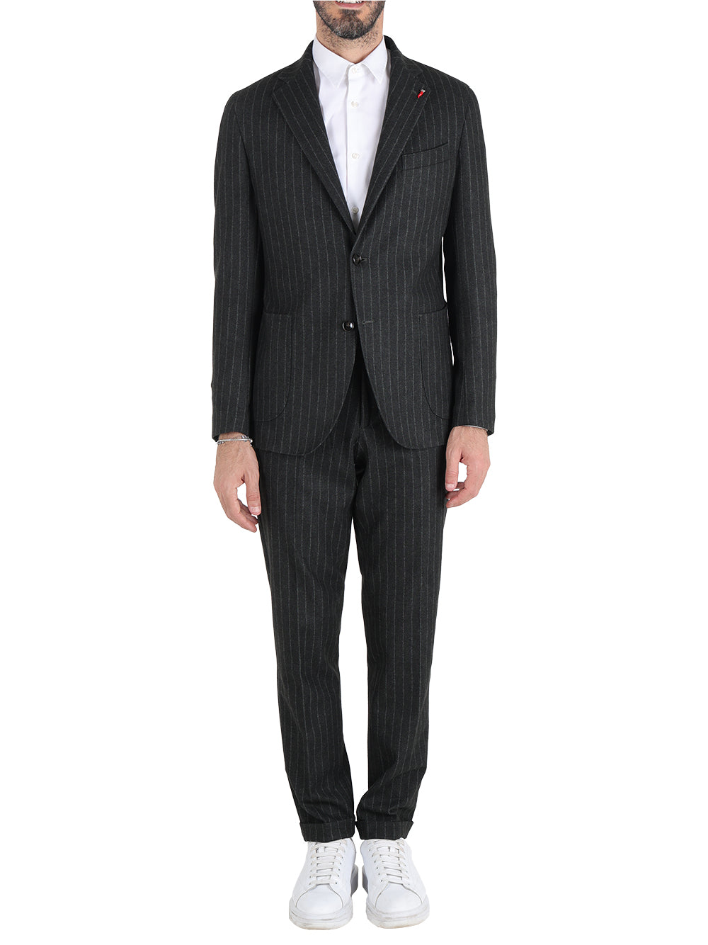 Mulish Abito Casual Uomo rigato Verde