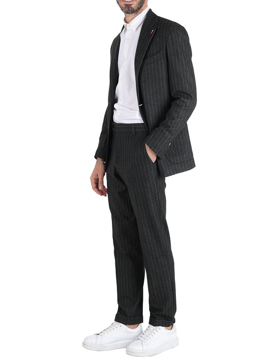 Mulish Abito Casual Uomo rigato Verde