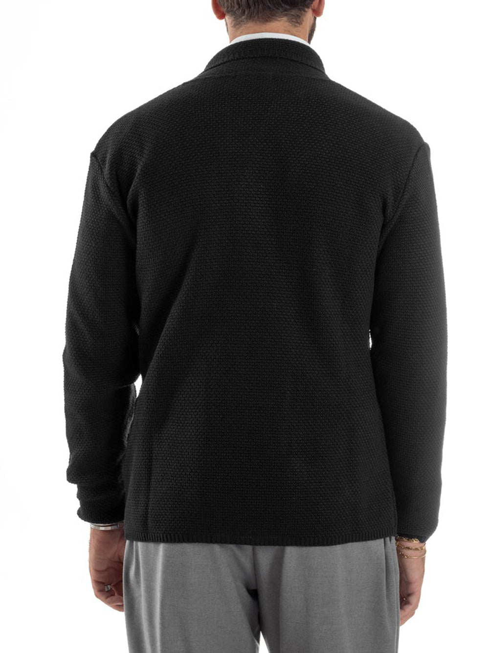 Over-D Cardigan Uomo Nero