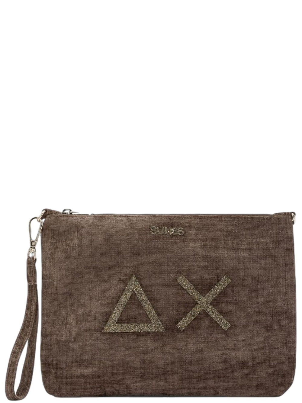 Sun68 Borsa Pochette Donna Velvet Fango