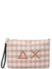 sun68 borsa pochette donna tartan rosa 9029356