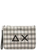 sun68 borsa pochette donna tartan grigio 4536234