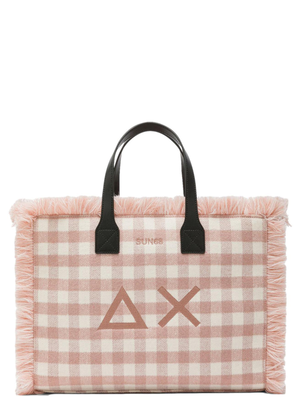 Sun68 Borsa a Mano Donna Cali Tartan Rosa