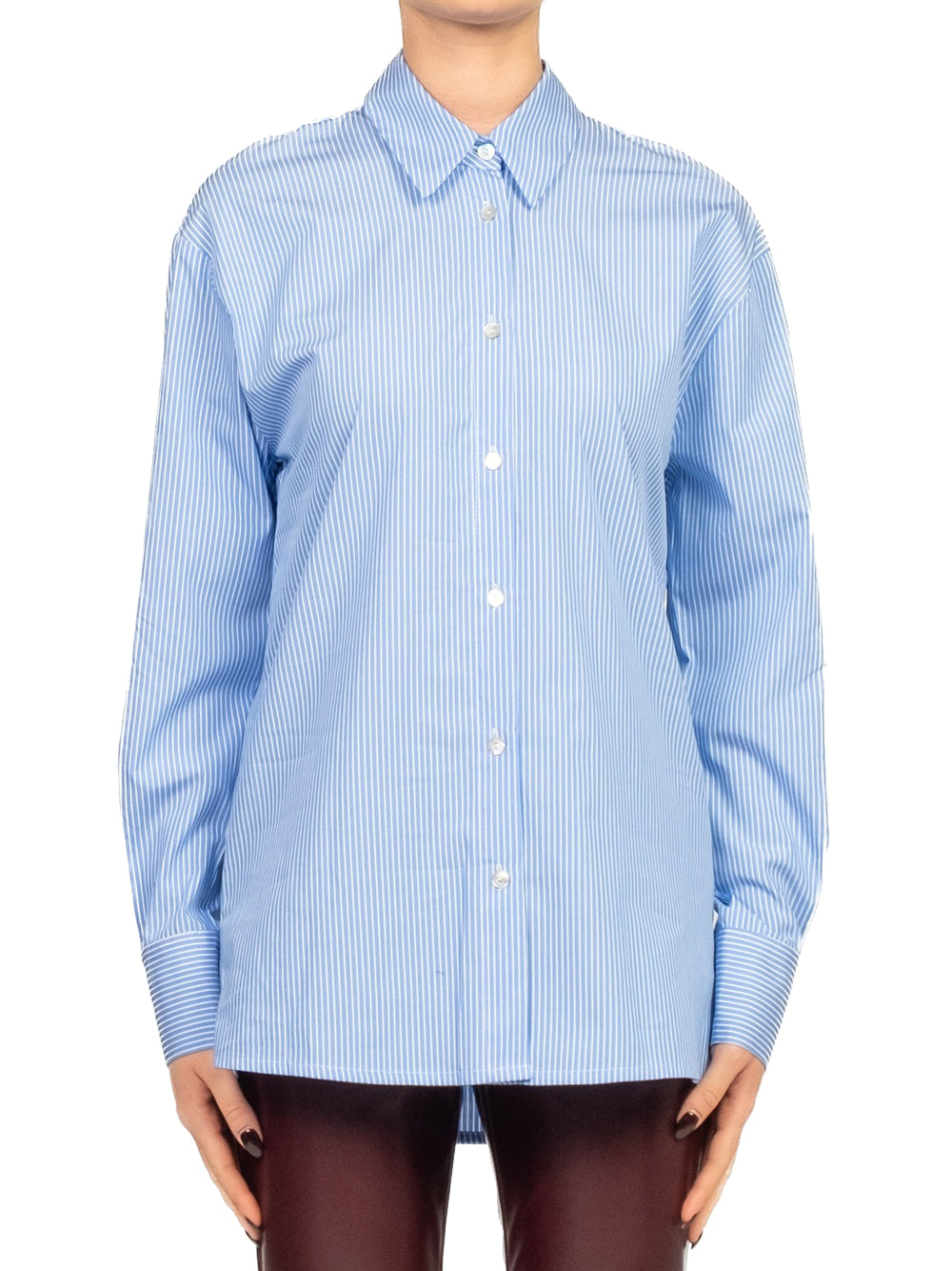 Tensione In Camicia Casual Donna Celeste