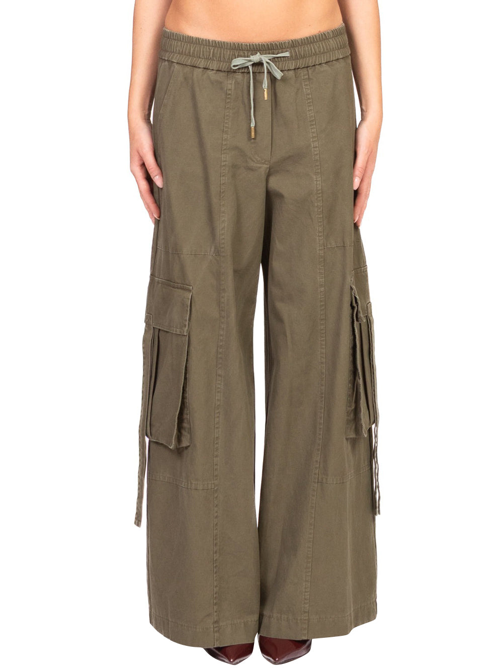 Tensione In Pantalone Casual Donna Verde militare